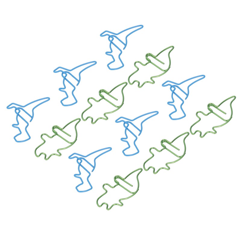 100 Pcs Shaped Paper Clips Hippo Dinosaur Shape Metal Cute