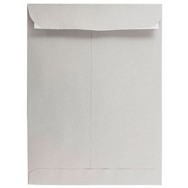 JAM Paper 9" x 12" Open End Catalog Envelopes with Gum Closure - Light Grey Peel & Seal - 50/pack