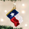 Old World Christmas Texas State Flag Glass Blown Ornament