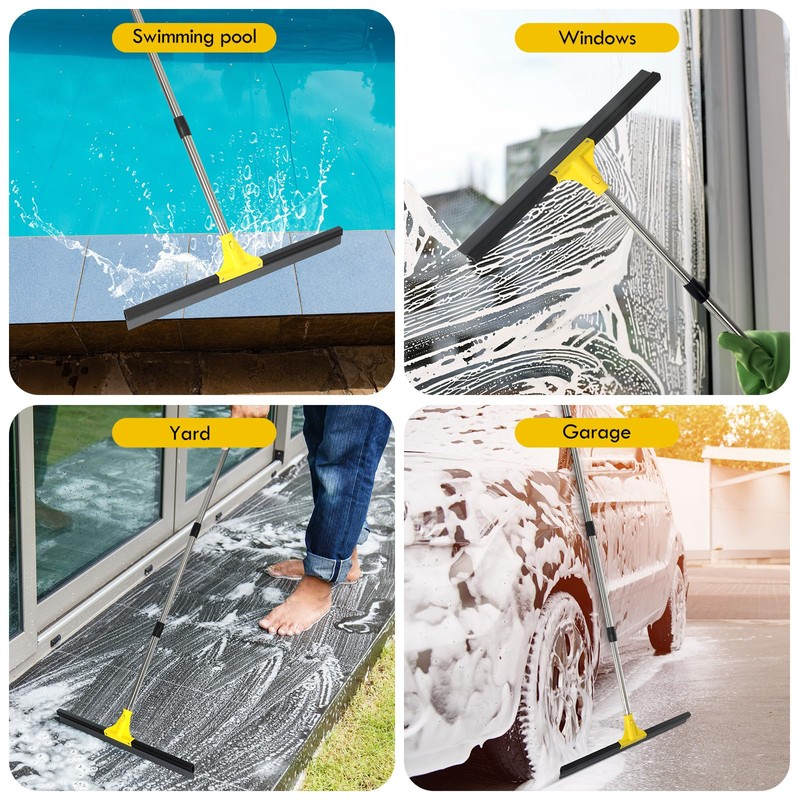 Leriton Floor Squeegee for Concrete and Tile Cleaning, 30'' Heavy