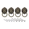 sourcing map Set of 4 Lion Drawer Pulls 1.57 x