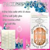 Press on Nails French 24Pcs Glossy Full Cover Medium Artificial