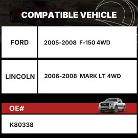 Richeer K80338 Front Sway Bar Link 2PCS Compatible with 2005-2008 F-150 4WD 2006-2008 LINCOLN MARK LT 4WD for Sway Stabilizer Link Replace 2Pcs