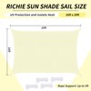 RICHIE Upgrade 16'x20' Sun Shade Sail Rectangle Canopy, Water Resistant