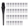 Pack of 50 Dart Tips, 2BA Black Soft Dart Tips,