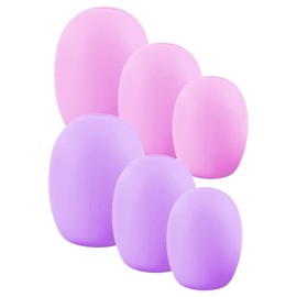 Minkissy 6pcs Makeup Brush Protectors for Foundation Brushes and Reusable Blush Sleeves Compact Storage for Travel and Organizing