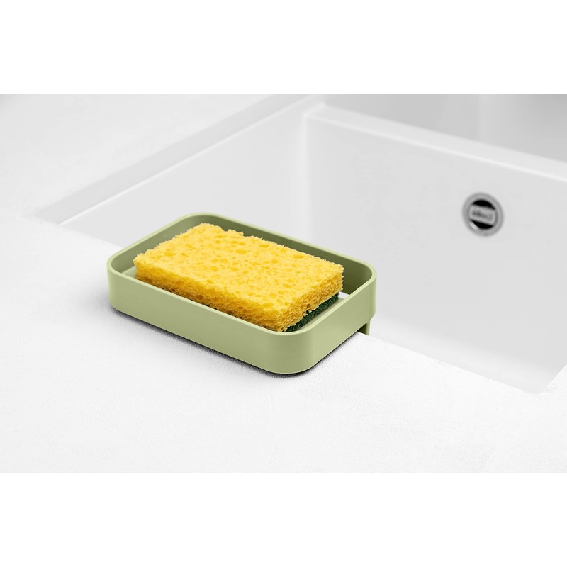 Blim Plus Sponge Holder with Suction Cups, Matte Green (Forest)