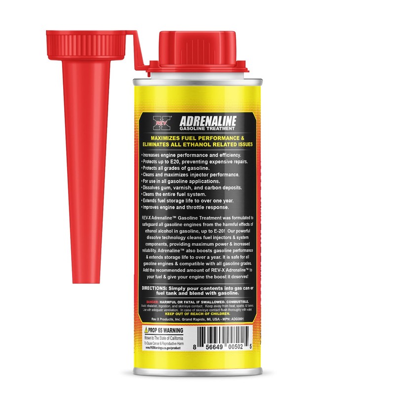 REV X Adrenaline Gasoline Fuel Additive (8 Pack) - 8