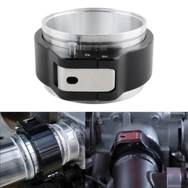 RiAiCiING 3 Inch Aluminum Quick Release V Band Clamp with Flange, Intake Intercooler Pipe HD Clamp, Pinless