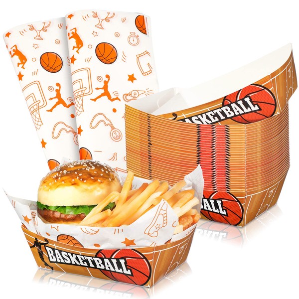 Patelai 90 Pcs Basketball Party Supplies 1.1lb 30 Basketball Paper