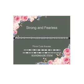 Inspirational Gifts for Women, Morse Code Funny Gifts Bracelets for Women, Sterling Silver Morse Code Bracelets Friend Gifts, One Size, Stainless Steel, no gemstone