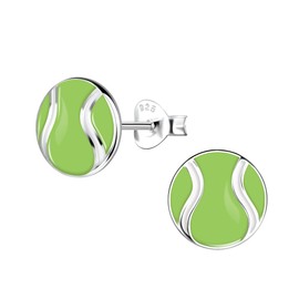 ICYROSE Tennis ball Hypoallergenic Solid 925 Sterling Silver Sports Fan Stud Earrings
