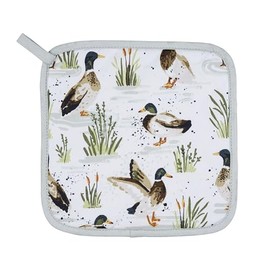 Ulster Weavers - Duck Pot Mat/Pot Holder (21 x 21cm) - 100% Cotton - Cotton Trivet with Ducks - Farm Animals Pot Mat - For Hot Pan Mat - Trivets for Hot Pans - Kitchen Accessories - Duck Gifts