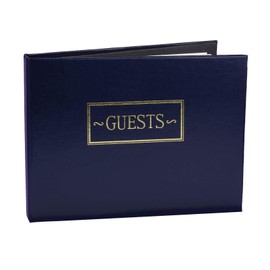 Hortense B. Hewitt Wedding Accessories Guest Book, Navy, 7.5-Inches x 5.75-Inches