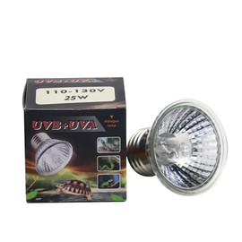 MODUODUO UVA UVB Bulbs 4pcs 50W Reptile Basking Light for Turtle Amphibian Tanks, Aquatic Terrariums and Cages