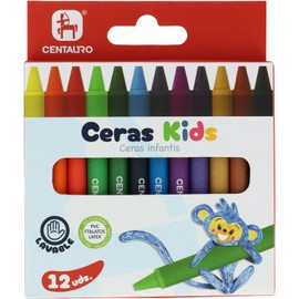 Centauro - Box of 12 Colouring Pencils for Kids with Protective Paper Washable PVC Free Latex Easy to Sharpen Vibrant Colours Perfect for School Pencil Case