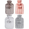 2 Litre Hot Water Bottle with Luxury Fluffy Fur Cover