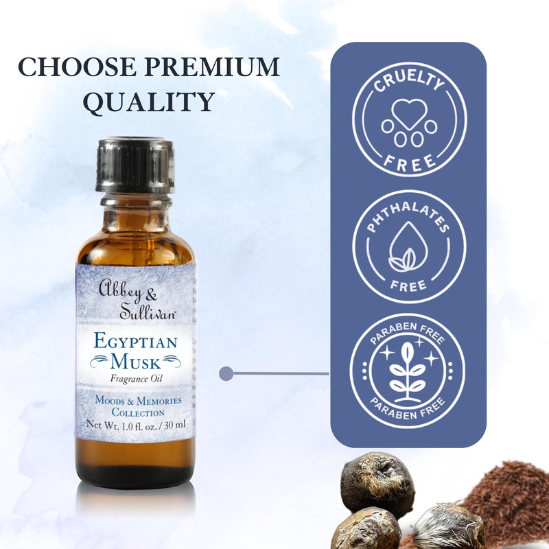Abbey & Sullivan Fragrance Oil, Egyptian Musk, 1 oz.