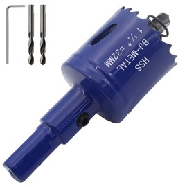 Suiwotin 1-1/4 Inch (32mm) Hole Saw with Arbor, BI-Metal Wood Hole Saw Hole Cutter, Hole Drilling Cut Smooth and Fast for Cornhole Boards, Wood, Plastic, Metal, Drywall, Fiberboard