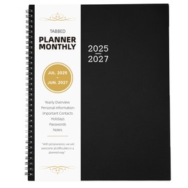 Monthly Planner 2025-2026, 2025-2027 Monthly Planner - 24 Months Planner, 9'' x 11'', JUL. 2025 - JUN. 2027 with Inner Pocket, Coated Tabs