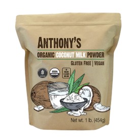 Anthony's Organic Coconut Milk Powder, 1 lb, Gluten Free, Vegan & Dairy Free, Creamer Alternative, Keto Friendly