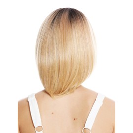 WIG ME UP - RGF-6059A women's quality wig short bob long bob sleek fringe ombre balayage dark hairline blonde highlights