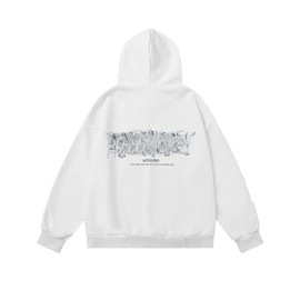 Aelfric Eden Womens Hoodies Oversized Graphic Hoodies Unisex Y2k Heavyweight Hoodie Pullover Trendy White Small