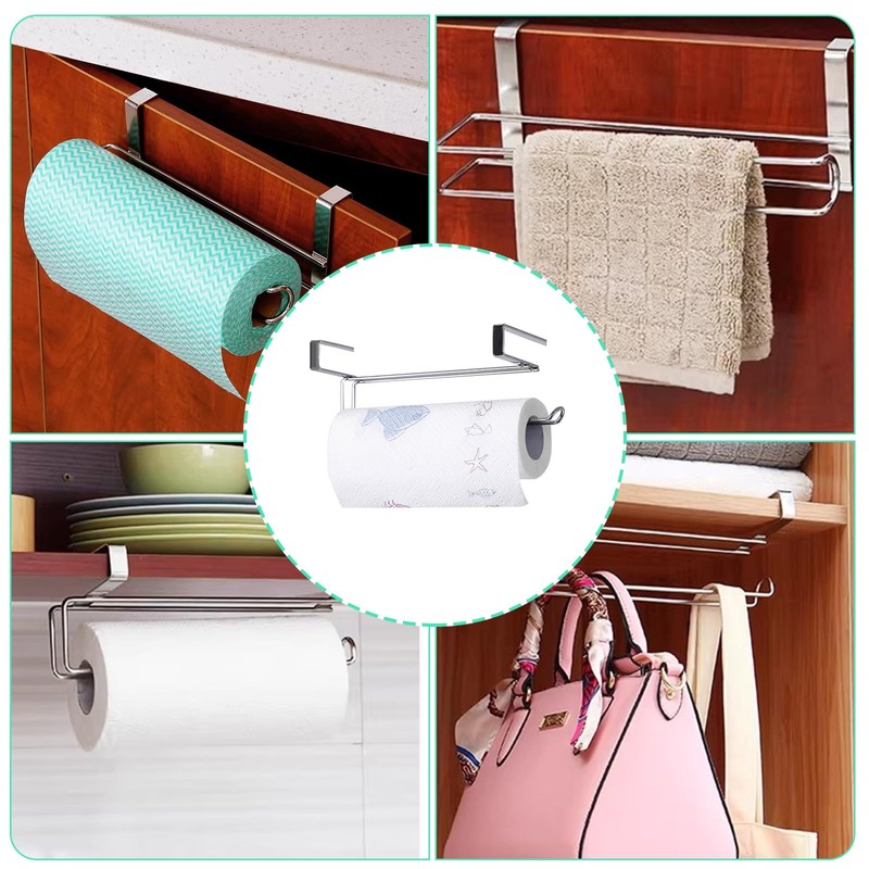 2 Pcs Stainless Steel Paper Towel Holders, Kitchen Roll Paper