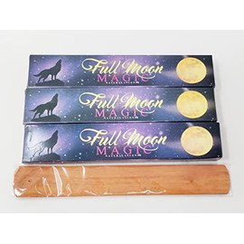 New Moon Incense & JRose Collections Combo Incense Sticks, 3 Packs of 15gms with JROSE Incense Sticks Holder (3 X Full Moon)