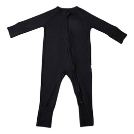 Nesting Club Organic Cotton Baby Romper, Cotton Pajamas and Loungewear for Baby, Gender Neutral Essentials, 6-12 Months, Jet Black