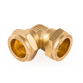 Westco 28mm Compression Equal Elbow J612 (DZR) - Brass Pipe Fitting for Plumbing, Heating & Water Systems Connections
