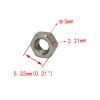 FixtureDisplays M3 Hex Head Steel Nuts (100PK), 0.5MM Pitch, 5.32MM