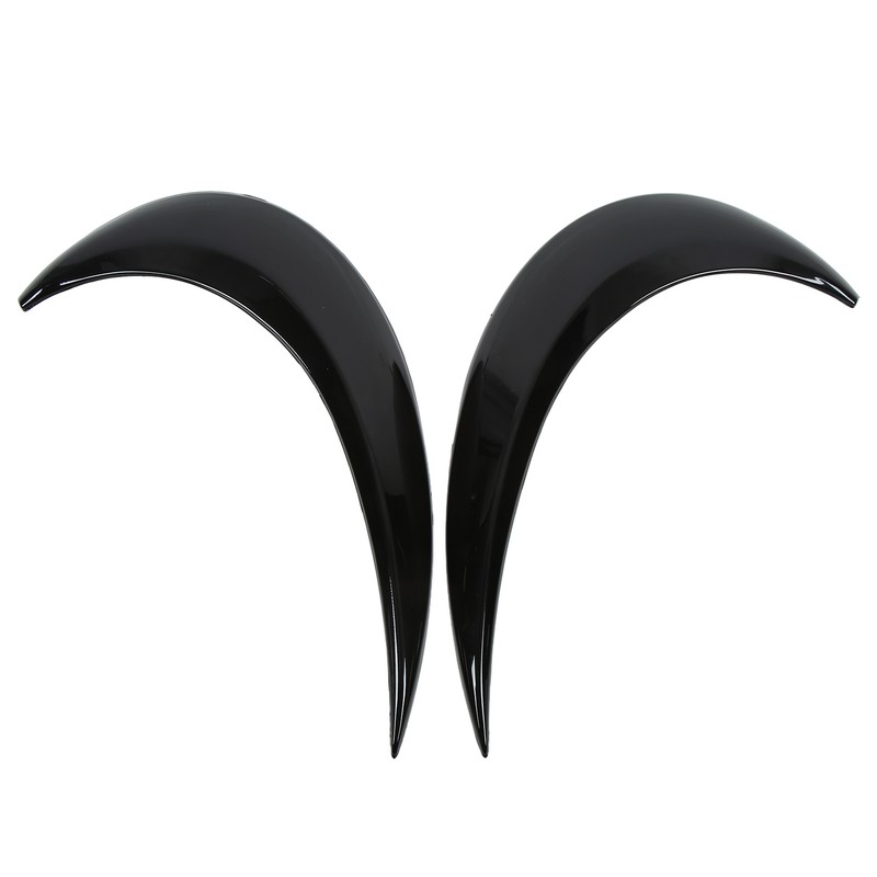 1 Pair Left Right Gloss Black Headlight Eyebrow Cover Trim