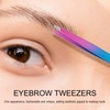 Outanaya Portable Eyebrow Tweezer Tool Stainless Steel Dual Function Brow