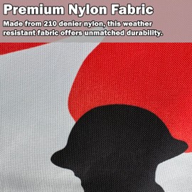 Flagtex Lest We Forget (Army) Heavy Duty Flag 210D Nylon with Eyelets - 3ft x 2ft (90cm x 60cm) - Remembrance