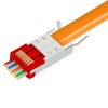BIGtec Hirose TM21 RJ45 Connector Network Connector 2 Pieces Orange