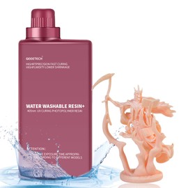 GEEETECH Upgraded Water Washable 3D Printer Resin, UV-Fast-Curing Resin 405nm Photopolymer Resin, High Precision 3D Water Wash Resin for LCD/MSLA/DLP 3D Printer Printing (Skin Colour, 1kg)