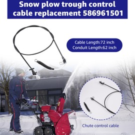 Sousery 586961501 Chute Control Cable for Snowblower Compatible with Husqvarna ST230P ST224 ST227P