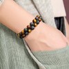 Tiger Eye Lava Rock Stone Bracelet Double Row Healing Wrap