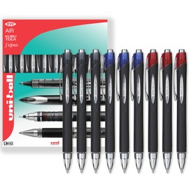 uni-ball Jetstream Retractable Rollerball Pens - SXN-210 RT - 1.0mm Nib - In Gift Box (Pack of 9, Multicolor)