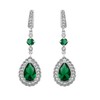 Jewelili Sterling Silver 9x6 MM Pear Shape and 3.5 MM