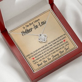 Leonadora Necklace Mother In Law Wedding Gifts, Mother Of The Groom Gifts From Bride, Christmas Gifts For Mother In Law, Mother In Law Mothers Day Gift, Best Pendant Gifts For Mother In Law With Box (Luxury Box with Led, Kraft)