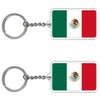 FHZJKJX Mexico Flag Keychain Mexican Key Ring-2 Pack