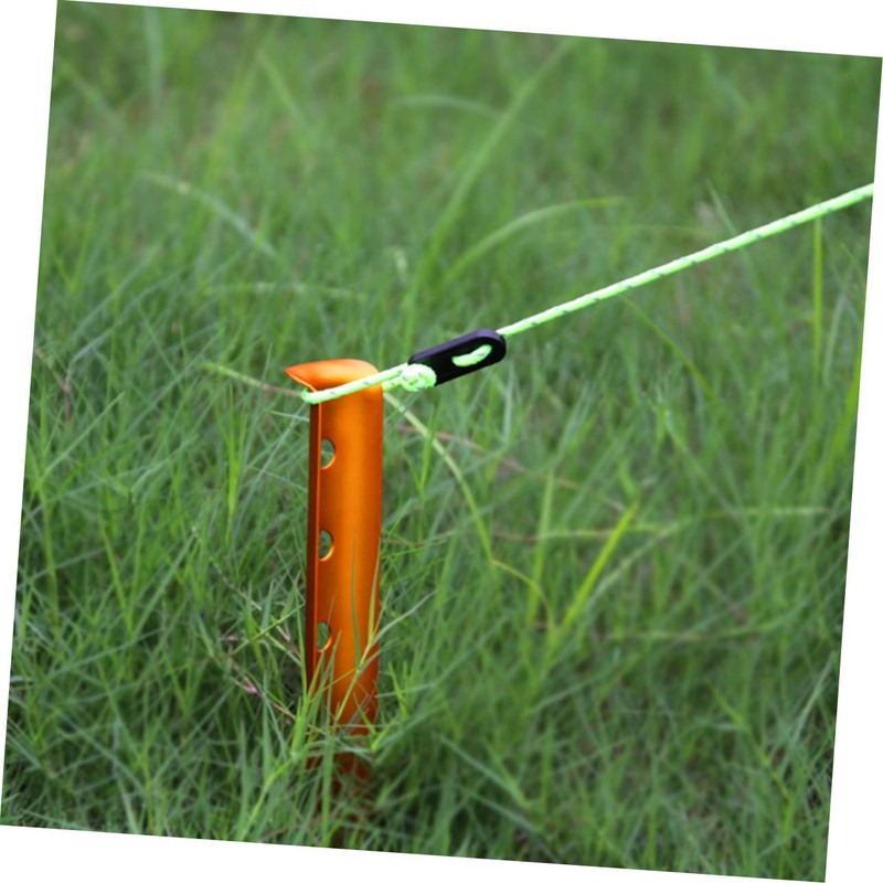 KOMBIUDA 6pcs U-Shaped Aluminum Tent Stakes for Snow and Beach