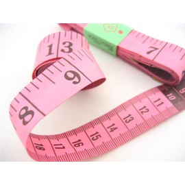 DIGIEURO - Pink SOFT 60" 1.5M 150cm SEWING CLOTH TAILOR FLAT FIBERGLASS TAPE BODY MEASURING MEASURE RULER DRESSMAKING