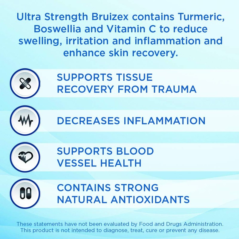 BRUIZEX Ultra Bromelain and Quercetin Bruising Relief Supplement, 120 Capsules