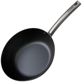 SKOTTSBERG Carbon Steel Wok, Pre-Seasoned (11" wide) – Natural Non-Stick Layer, Suitable For All Heatsources, Safe With Metal Utensils