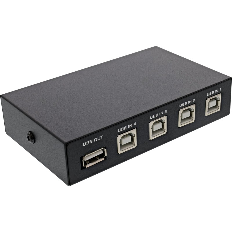 InLine® USB 2.0 Switch Manual USB-A Device to 4 Computers