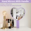 TBWHL Heart-Shaped Travel Handheld Mirror, Cosmetic Hand Mirror with Handle,