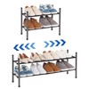 STORAGE MANIAC Expandable Shoe Rack, 8 Pairs Stackable Small Shoe